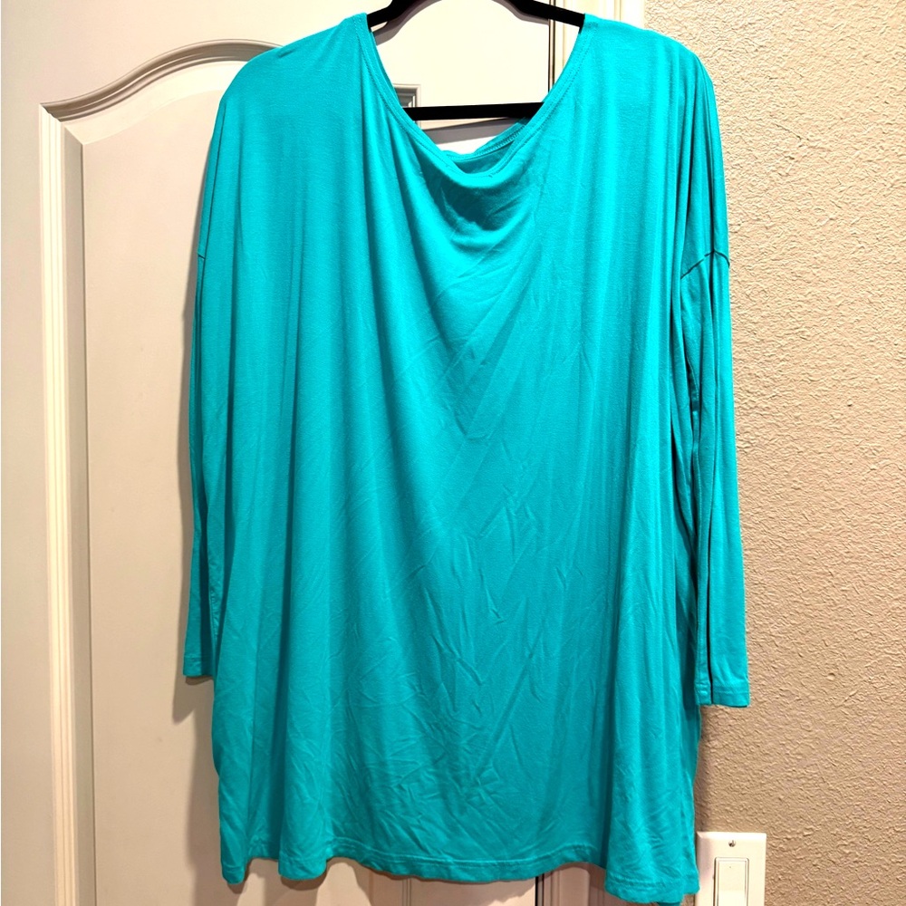 Piko Turquoise Tunic Top